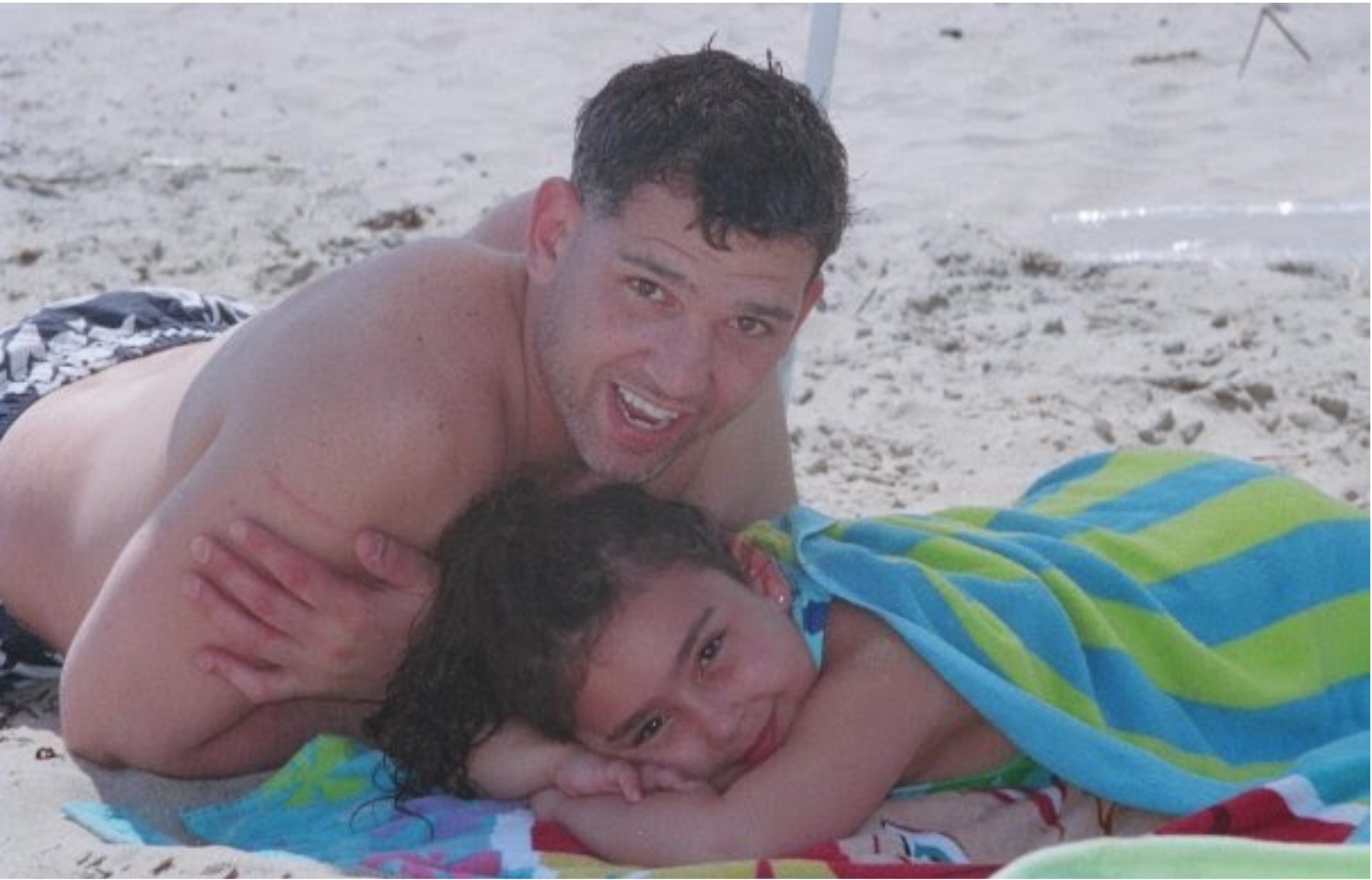 Jason and Gianna at the town beach in Charlestown, RI around 2010.